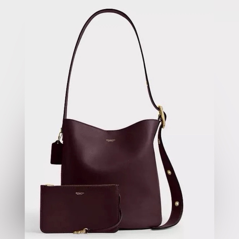 Coach Bleecker bucket bag, merlot - Picture 3 of 11